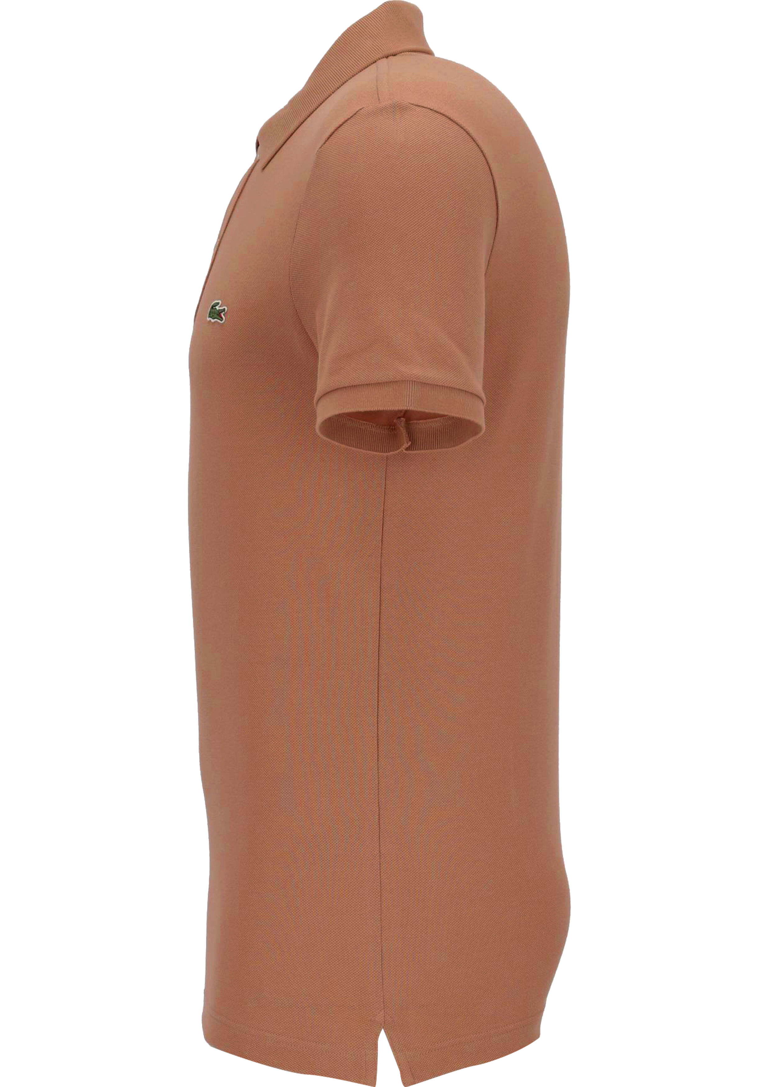 Lacoste Slim Fit polo, pecannoot bruin
